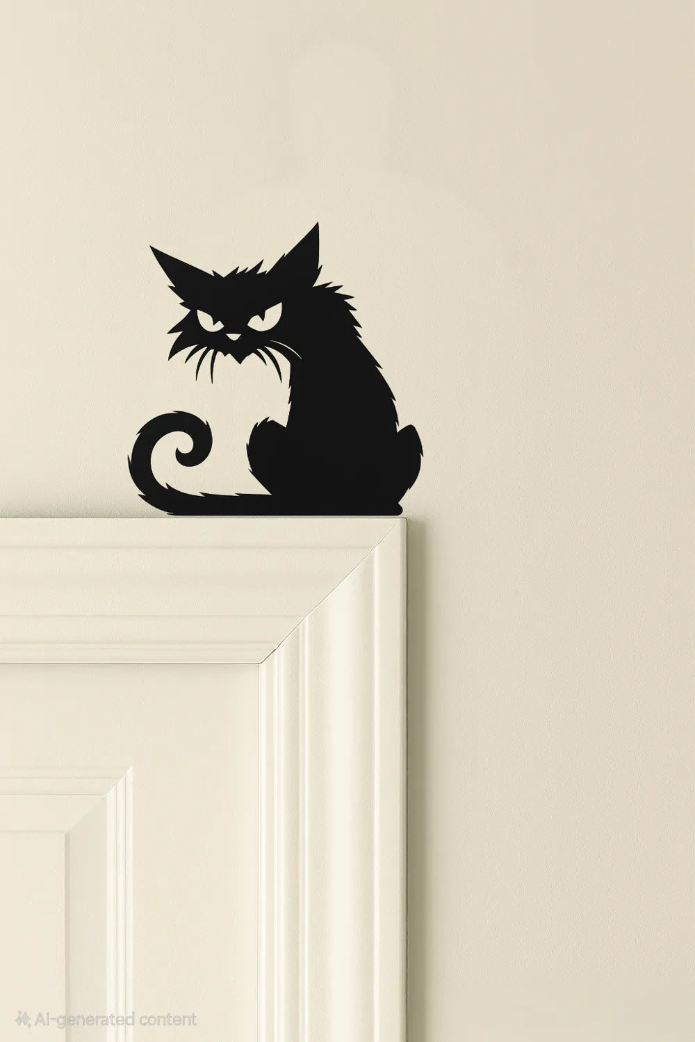 Halloween Cat Door Corner Decoration