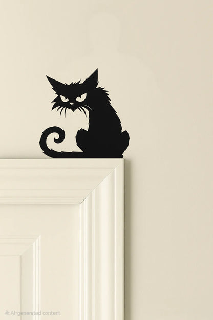 Halloween Cat Door Corner Decoration