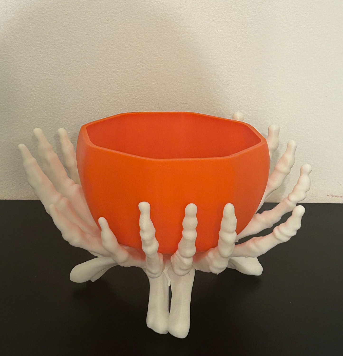 Skeleton Hands With Pumpkin Bowl