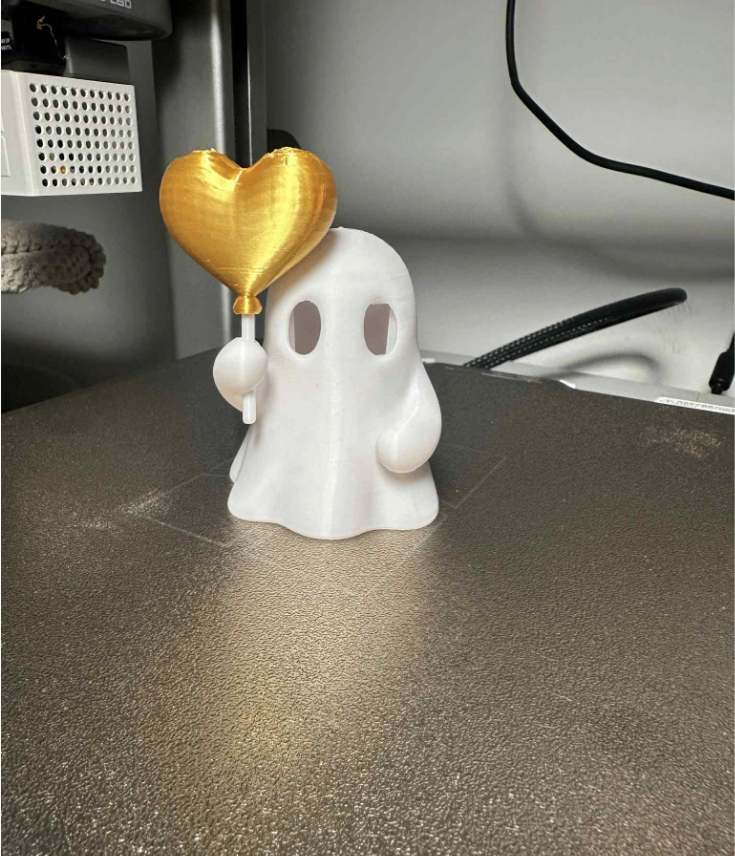 Cute Ghost with a Balloon Heart Halloween - set of 5